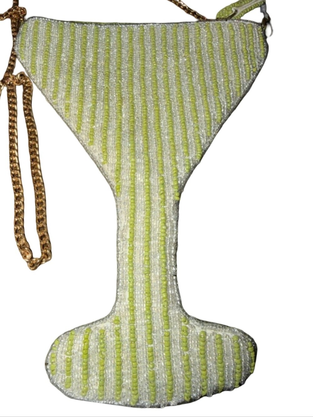 NWT Maeve Anthropologie Beaded Martini Glass Crossbody Bag Cocktail Novelty - Picture 2 of 8